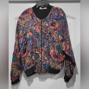 RUDE Colorful Floral Women's Bomber Jacket